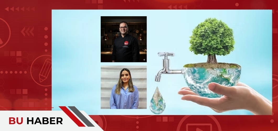 Dr. Mesut Murat Adabalı ve mezunu Azra Nay’dan su tasarrufuna farkındalık yaratan çalışma.